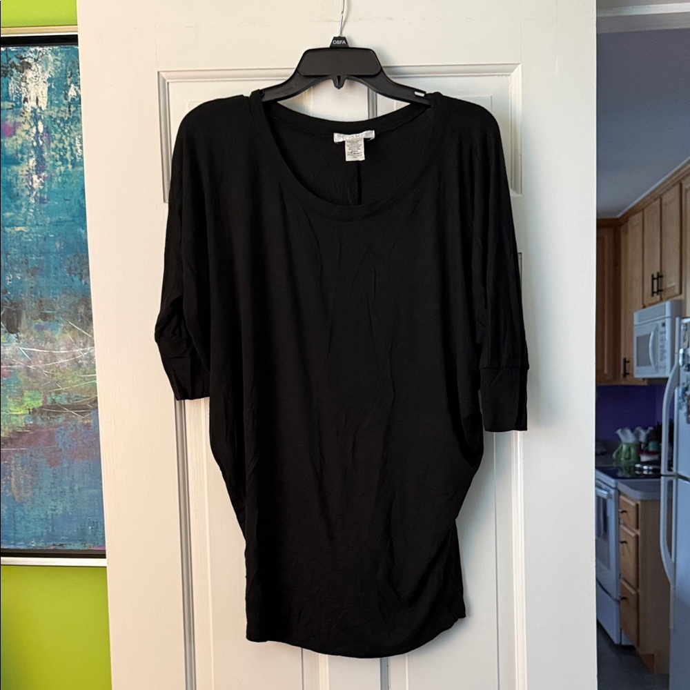 Toska Black 3/4 Sleeve Women's Top